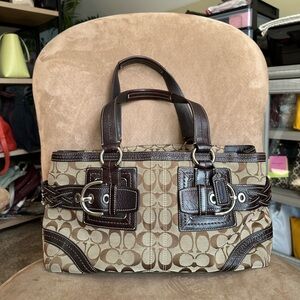 #18. Coach Soho Signature Jacquard Leather Shoulder Bag, Very Good Condition